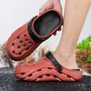 Męskie Klapki Ogrodowe Sandały Plażowe Miękkie Kapcie EVA Outdoor Wewnętrzne Letnie Codzienne Buty z Dziurkami Podwójny Rozmiar Komfort