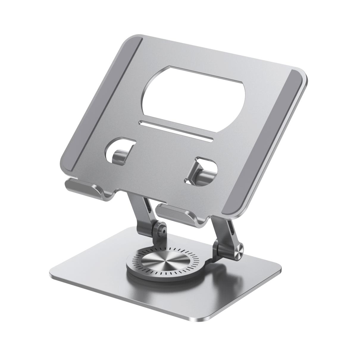 

360° Rotation Metal Tablet Stand for iPad Foldable Holder Cell Phone Support Bracket for iPhone for Air Pro Mini 2024 for Mipad срібний