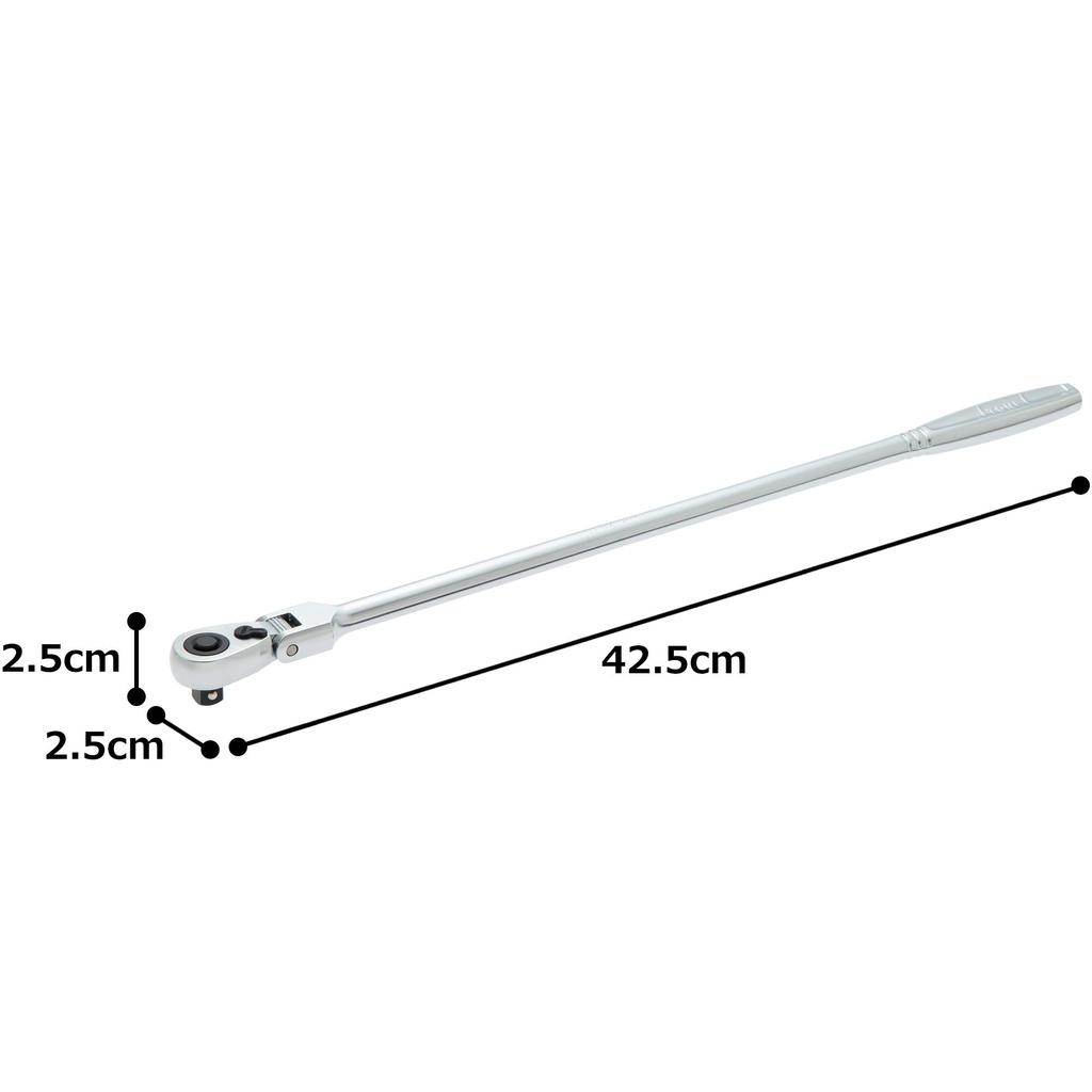 TONE RH3FHX Extra Long Swivel Ratchet Handle Drive (Hold Type) 9.5mm (3/8")
