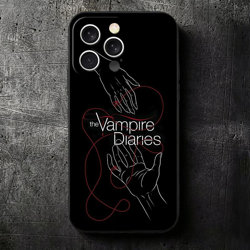 The Vampire Diaries Soft Phone Case for iPhone 16 16E 17 Air 15 Pro Max 14 Plus 13 Mini 11 12 7 Black Cover Back Shell