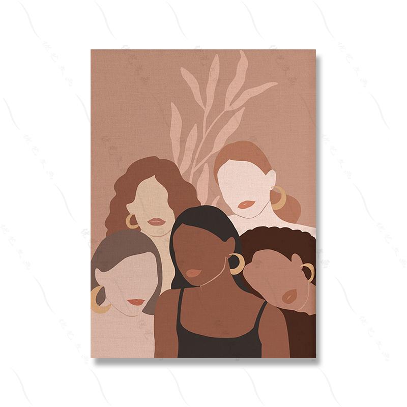 

Бохо Дівчина Портрет Друк Декор Пустельний Кактус Жінка Північний Місяць Пейзаж Картина на полотні Оголена жінка Боді-арт Кімната Домашнє Фреска 30x40cm No Framed