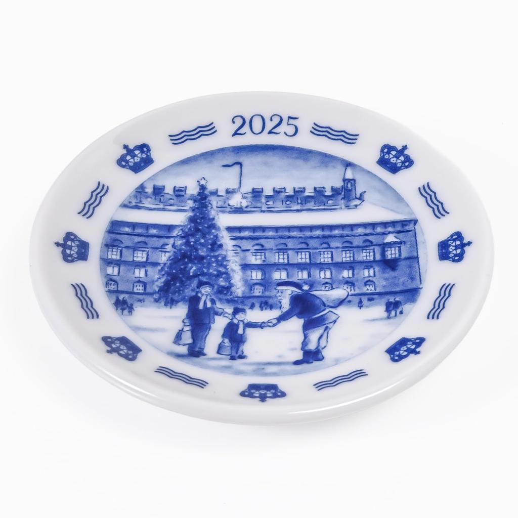 ROYAL COPENHAGEN 2025 Boże Narodzenie w Kopenhadze Mini Talerzyk, 8,5cm, Niebieski Kolekcjonerski, 1425702 (1074927), Zachodnia zastawa stołowa [Import równoległy]