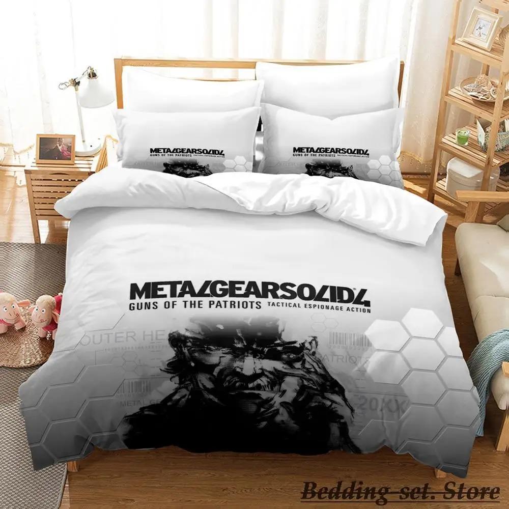 Gioco Metal Gear Solid Solid Snake Set Biancheria da Letto Singolo Piazza e Mezza Matrimoniale Queen King Size Set Letto Adulto Bambino Camera da Letto Set Copripiumino Anime