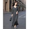 Demana Women's Winter Wool Blend Cable Knit Straight Dress