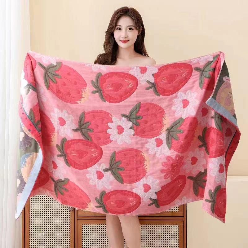 Gauze Quick-Dry Pure Cotton Oversized Bath Towel for Men & Women