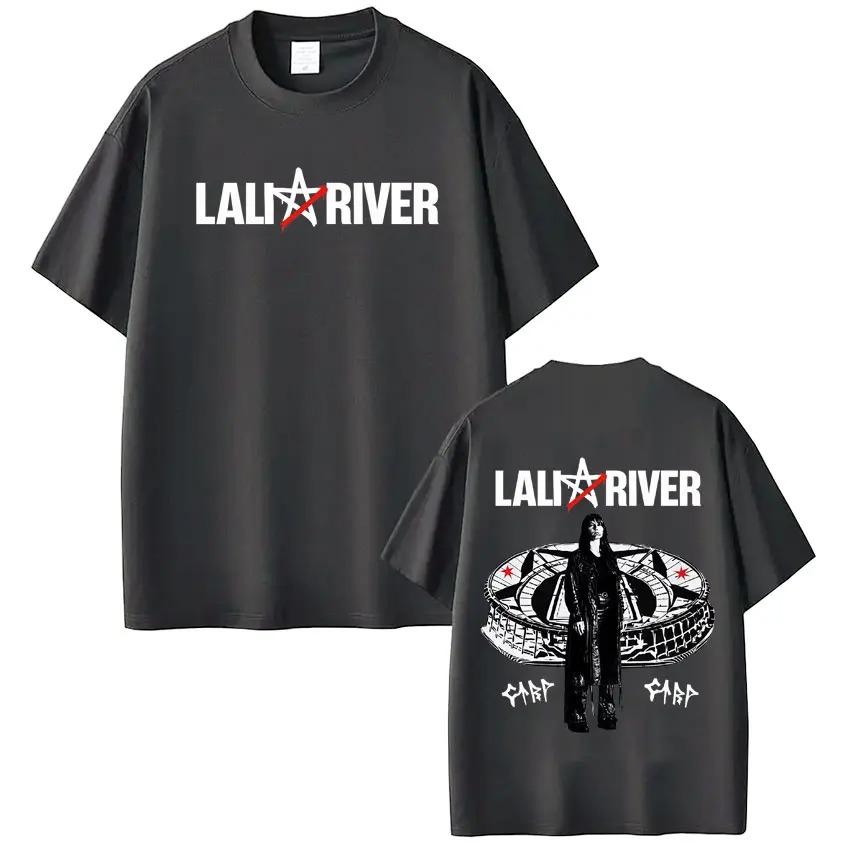Singer Lali River Tour 2026 Print Tshirt Men Women Fashion T-shirts Summer Short-sleeved Loose Casual Cotton Retro T-shirts
