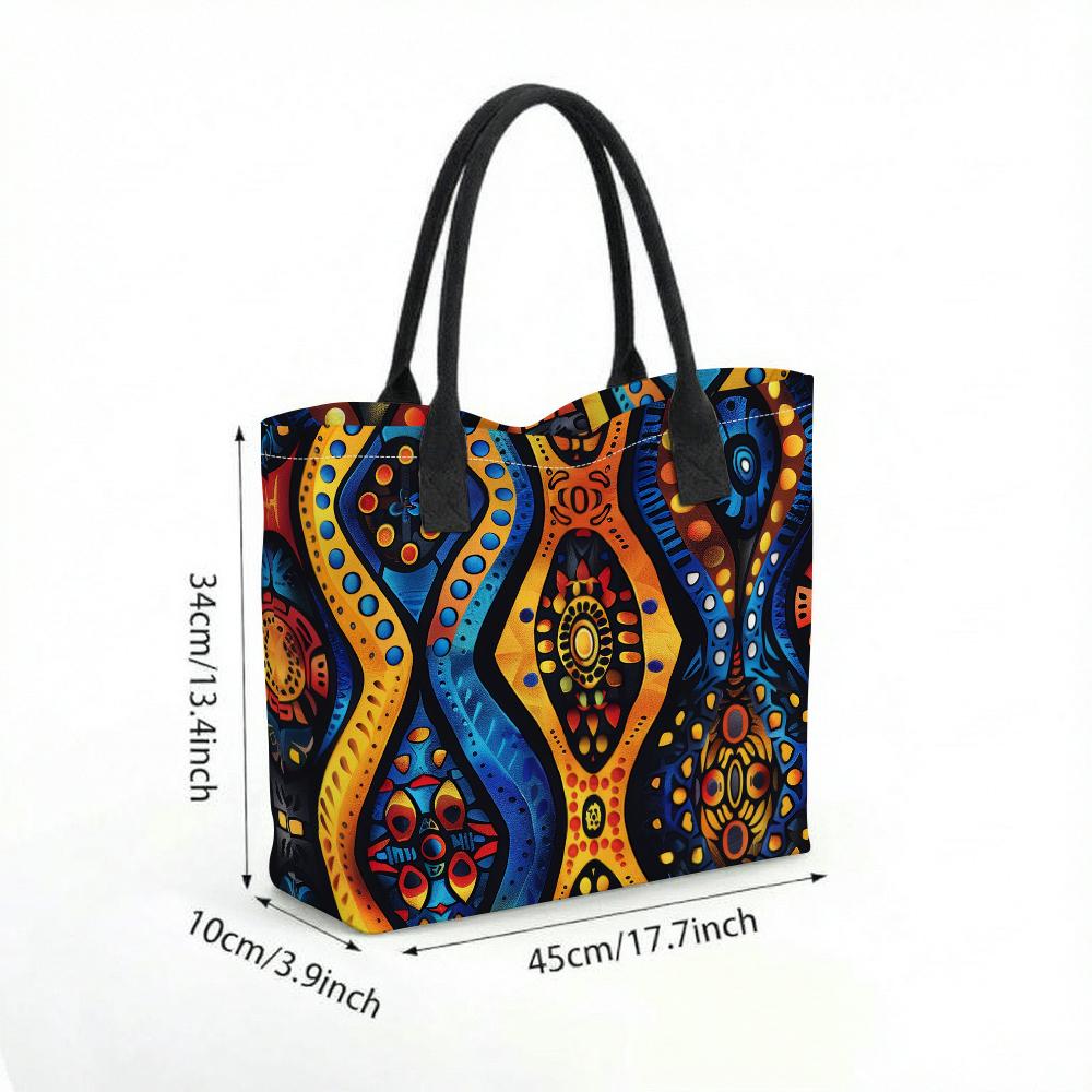 Bohemian Tribal Print Large Capacity Tote Bag for Daily Use