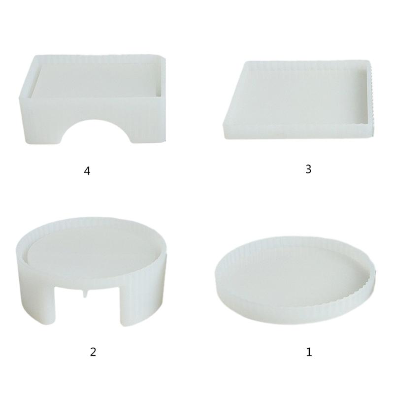 Stampo per colata in silicone versatile Stampo in resina epossidica Stampo per sottobicchieri versatile rotondo/quadrato/rettangolare Strumento per la creazione di gioielli