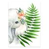 Plant Leaf Zebra Elephant Monkey Animal Wall Art Canvas Painting Nordic Posters and Prints Nursery Wall Pictures Kids Room Decor