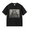 Funny Cat Graphic Print T Shirt Gang Cat Cool Hip Hop Short Sleeve 's Vintage High Quality Oversized Cotton T-shirt Summer