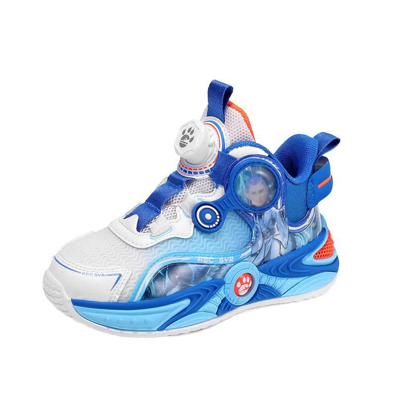 Nezha basketball shoes 2025 autumn new boys' shoes mesh breathable children's lightweight soft-soled non-slip sports shoes