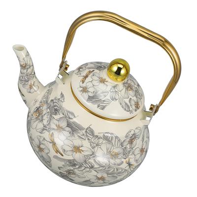 1,5L smaltovaný čajník retro vintage na sporák kanvica na vodu porcelánový smaltovaný hrniec kompatibilný s indukciou kvetinový dizajn hruškovitý tvar