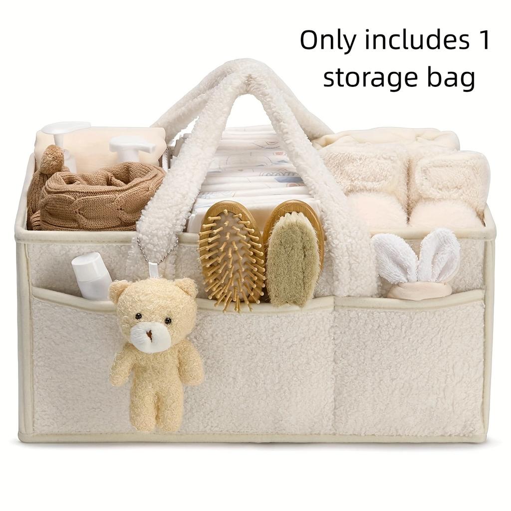 Multi-Purpose Diaper Caddy Organizer-Storage Basket for Diapers Wipes Baby Essentials Changing Table/Car Caddy Baby Shower Gift