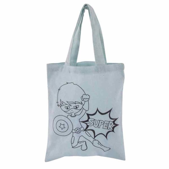 Sac en coton - RAYHER - Super-héros - 25 x 20 cm - Mixte - Pas de fermeture