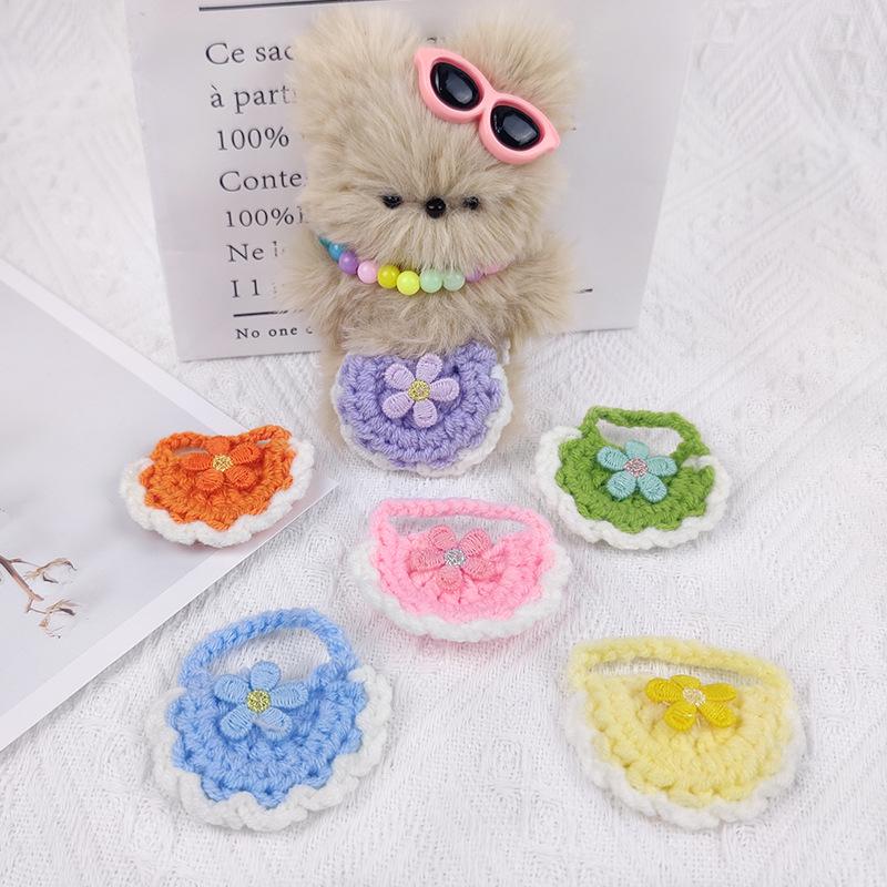 

Thick Twist Stick Small Knitted Puppy Bib Apron Doll Accessory