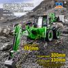 non-toxic 1/14 Remote Control Backhoe Loader Excavator Two-Way Forklift Sound and Light Simulation Trailer Engineering Vehicle Toy for children