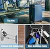 Stainless Steel Wire Cable Loop Screw Lock Gadget Ring Key Keyring Circle Metal Keychain Tag Ropes Camp Hanging Tool Hardware