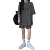 Leopard Print Pajama Sports Set for Women - Summer 2026 Plus Size Top & Shorts