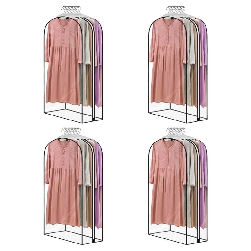 

Hanging Dustproof Clothes Protector Transparent PEVA Garment Storage Bag For Jackets Dresses Wardrobe Organizer Medium size