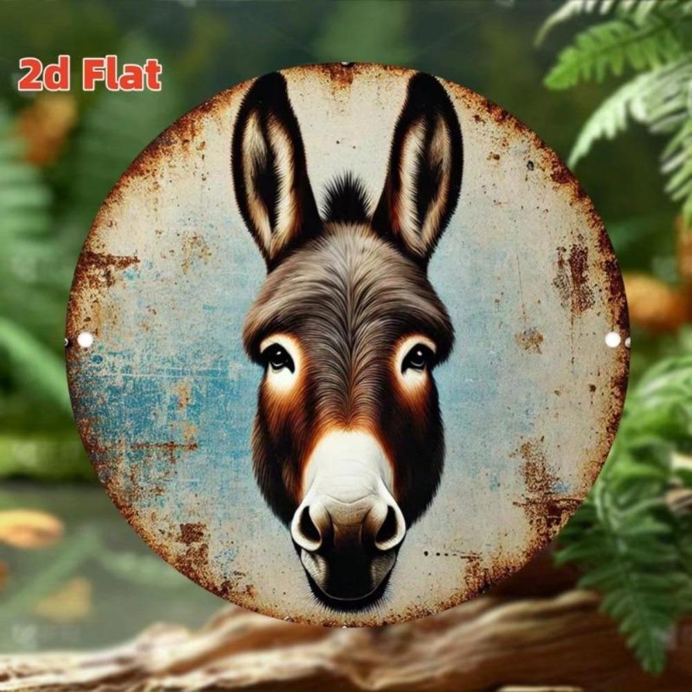 Metal Wall Art Decor Aluminum Sign Round Shaped Home Kitchen Bathroom Bedroom