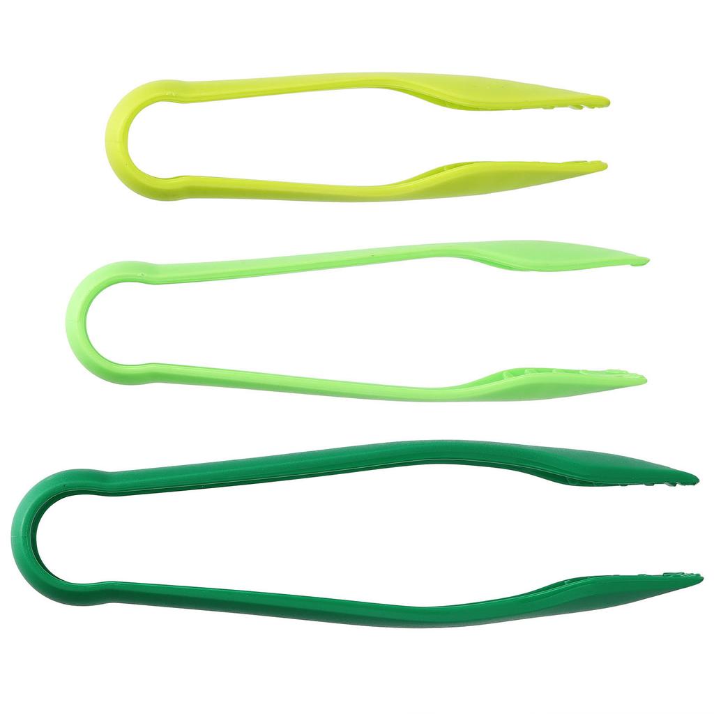 3 stk/sett Kjøkkentang Grønnsaksklype Matkvalitet PP-plast Matklype for Grill Salatskåling