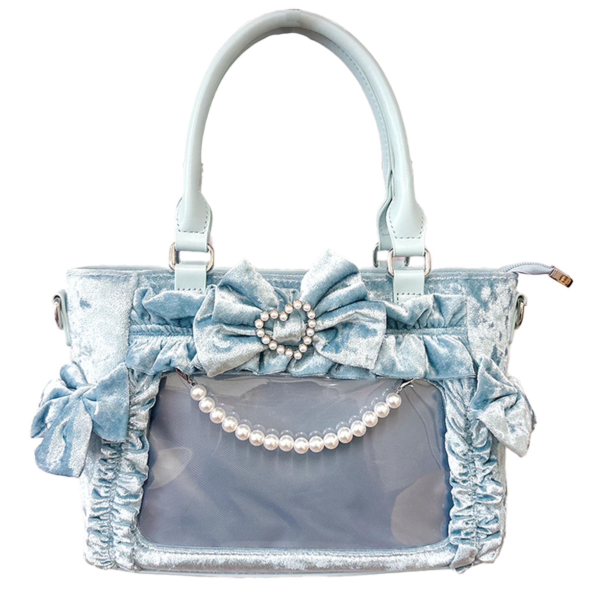 

Pearl Ribbon Velvet Ita Bag Sax [Best Wish] [Used]