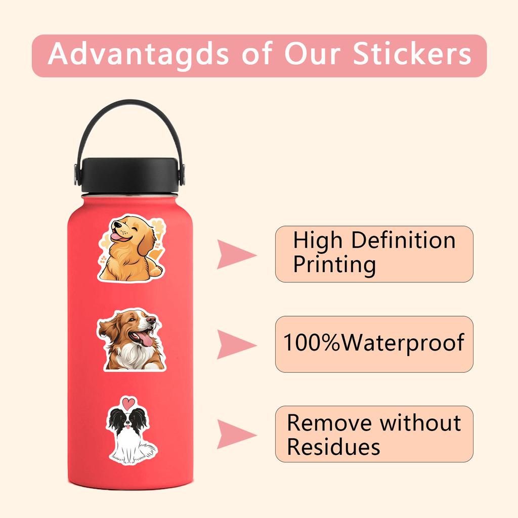 55 New Mixed Dog Mixed Dog Graffiti Stickers Decorate Notebook Luggage Mobile Phone DIY Stickers