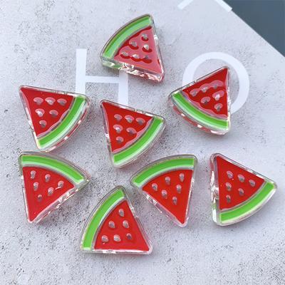 DIY Cute 3PCS Strawberry Pineapple Acrylic Beads Colorful Necklace Bracelet Findings Dripping Oil For Jewelry Making Watermelon Pendant