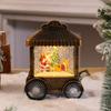 Christmas Decoration Trolley Music Box Snow Lantern Santa Claus Gift Night Light Desktop Window Decorations