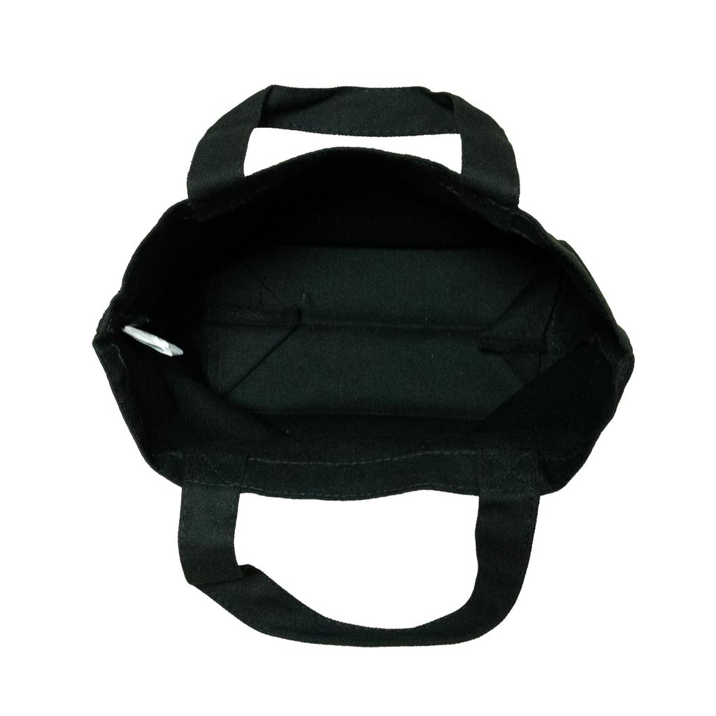 Draft Can Logo Canvas Bag S Size Tote Bag Natural Beige Black Okinawa Souvenir Handbag Shopping Commuting School [Orion Beer] (Black)