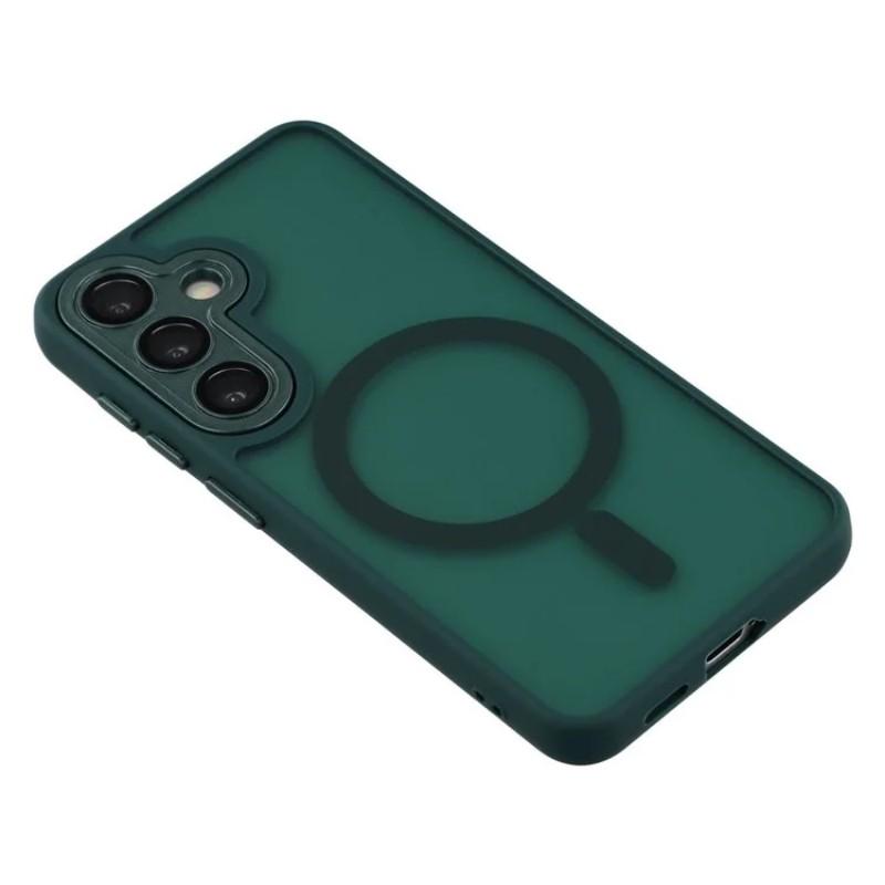 For Samsung Galaxy S23 FE Case Compatible with MagSafe WANLONFENG QB Series PC TPU Phone Cover with Screen Film