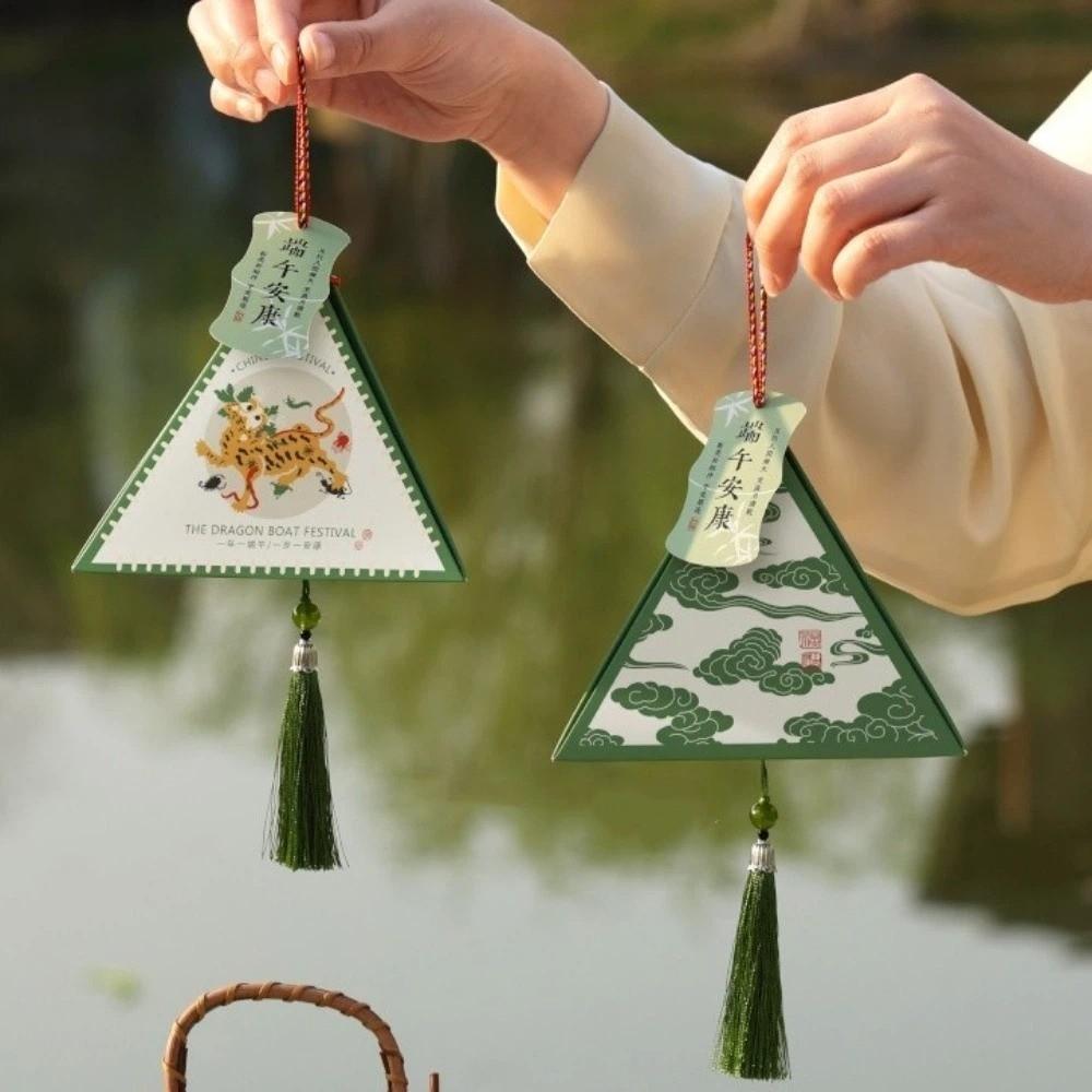 10Pcs Traditional Zongzi Packaging Box Thickened Single Zongzi Container  Gift Giving