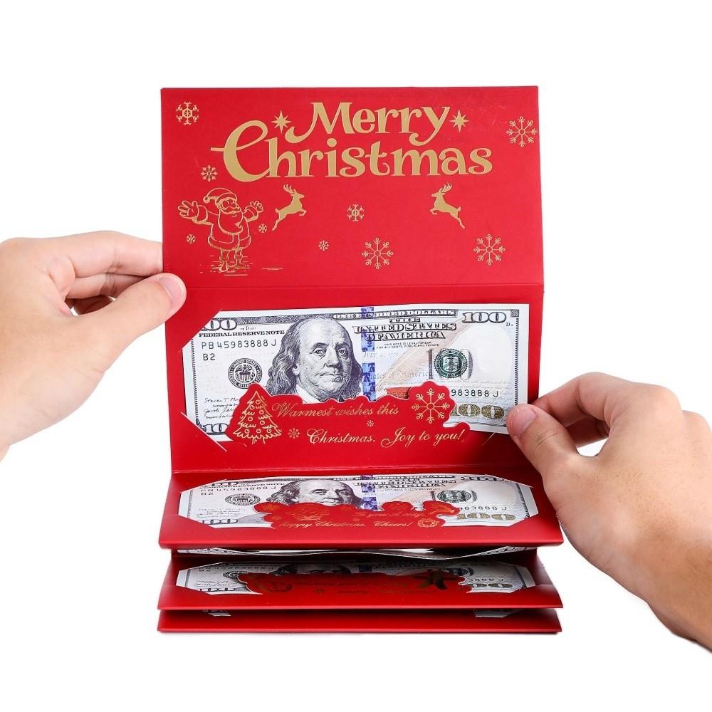 6 Slots Christmas Surprise Money Holder Snowman Christmas Red Envelop
