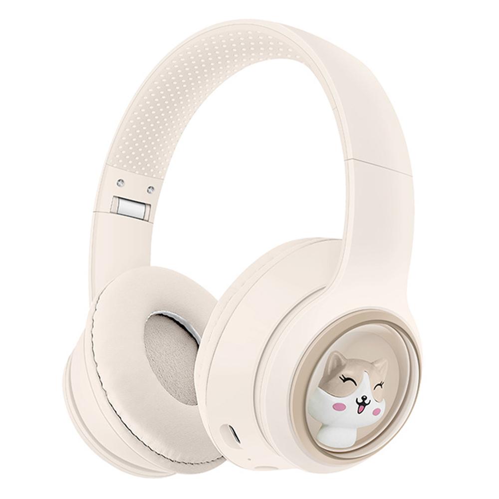 

AKZ-06 Мультяшні Накладні Складні Навушники з Bluetooth-сумісністю, Ігрова Гарнітура з Низькою Затримкою Khaki