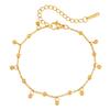 Women's Gold Stainless Steel Round Bead Bracelet