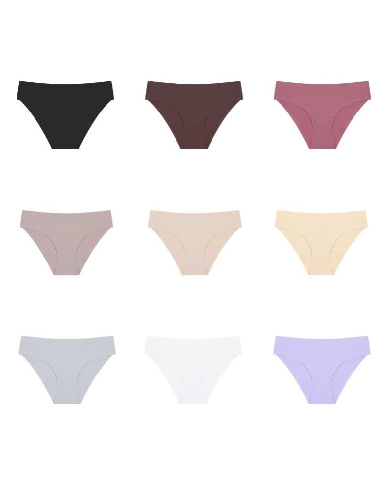 Allofme Women Modal Seamless and Traceless Panties Solid Color Underwear Soft and Comfortable Lingerie