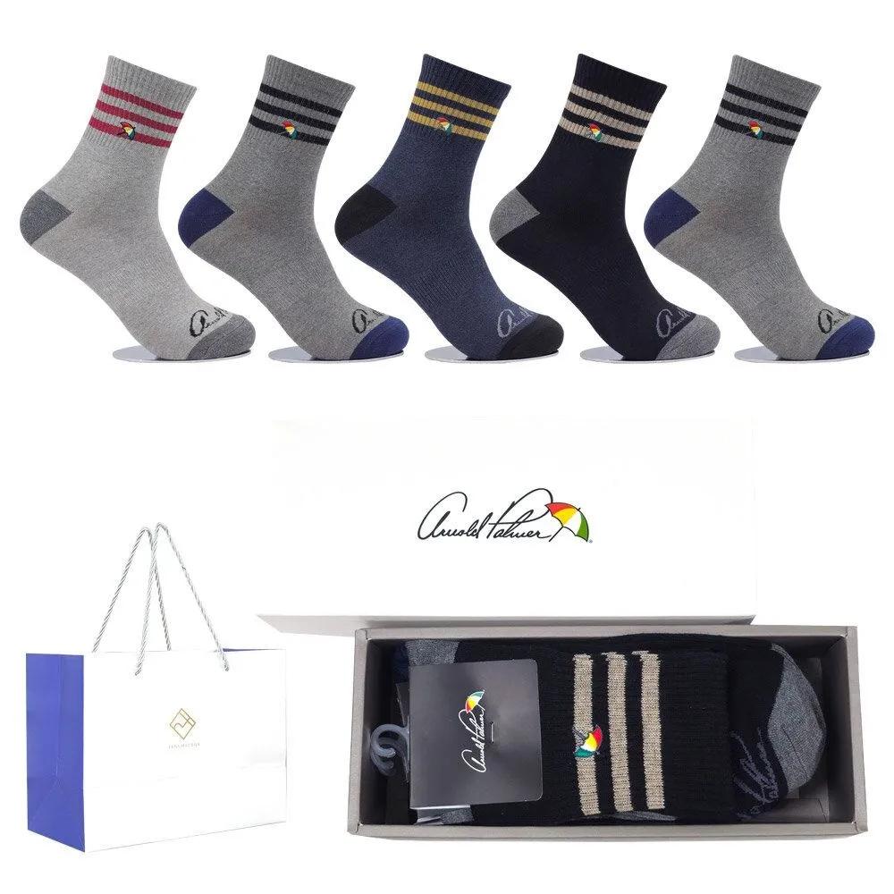 Arnold Palmer Men's Sock Gift Set (5 Pairs) MSP002 Cotton Socks Men's Sock Gift Set