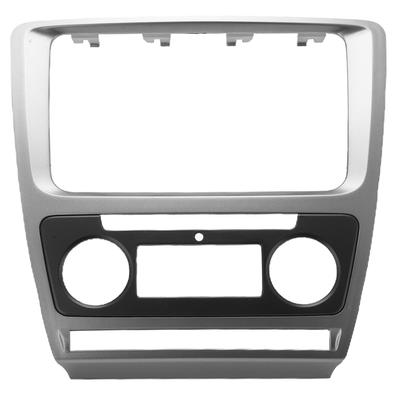 2Din Radio Stereo Fascia Frame Dash CD Panel Trim Decoration Replacement for Octavia 2008‑2013