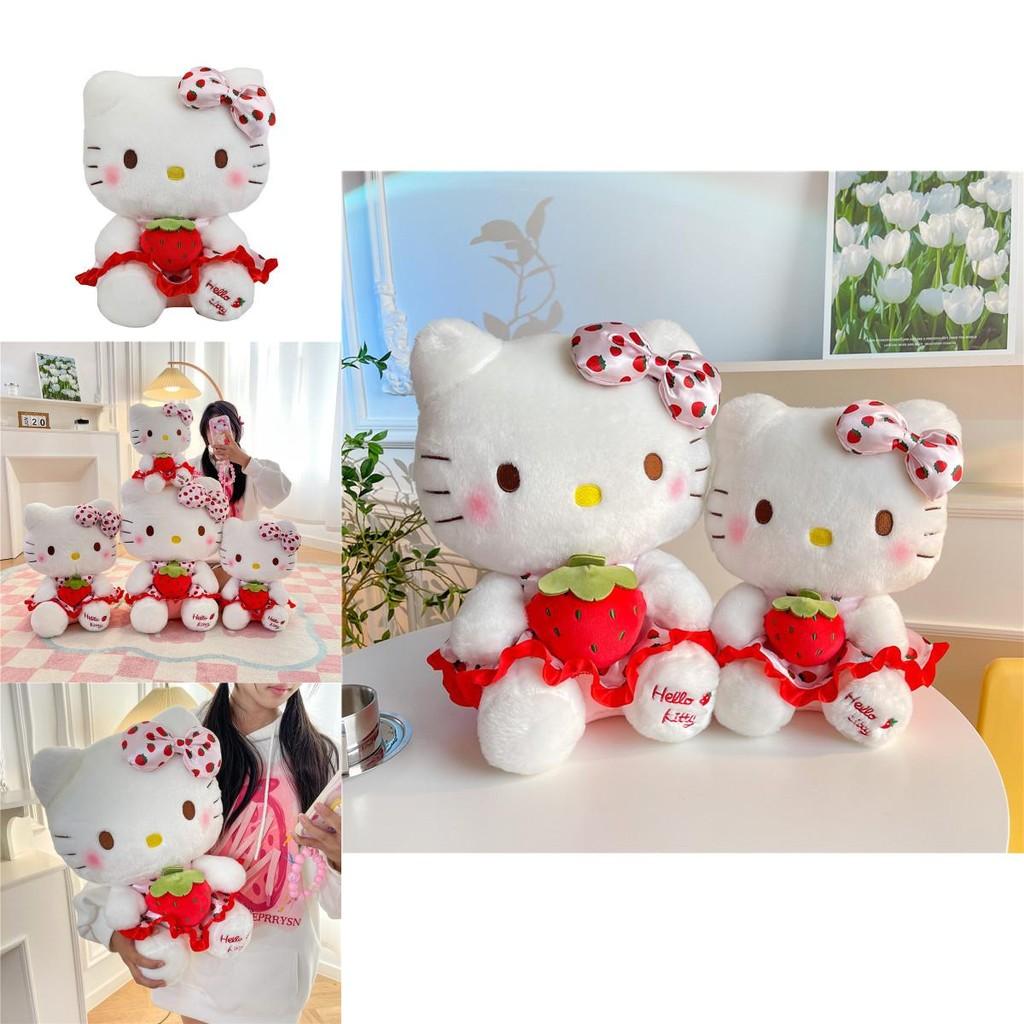 Plush Toy Strawberry Cat Stuffed Animal For Kid And Teens