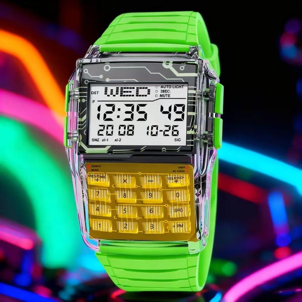 Multifunctional Computer Watch Waterproof Digital Watch Retro Electronic Watch Women