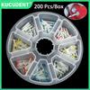 200 Pcs Dental Fiber Post Glass Quartz Straight Screw Teeth Restorative Materials Mixed 1.2 1.4 1.6 1.8mm Endo Root Canal Pile 3