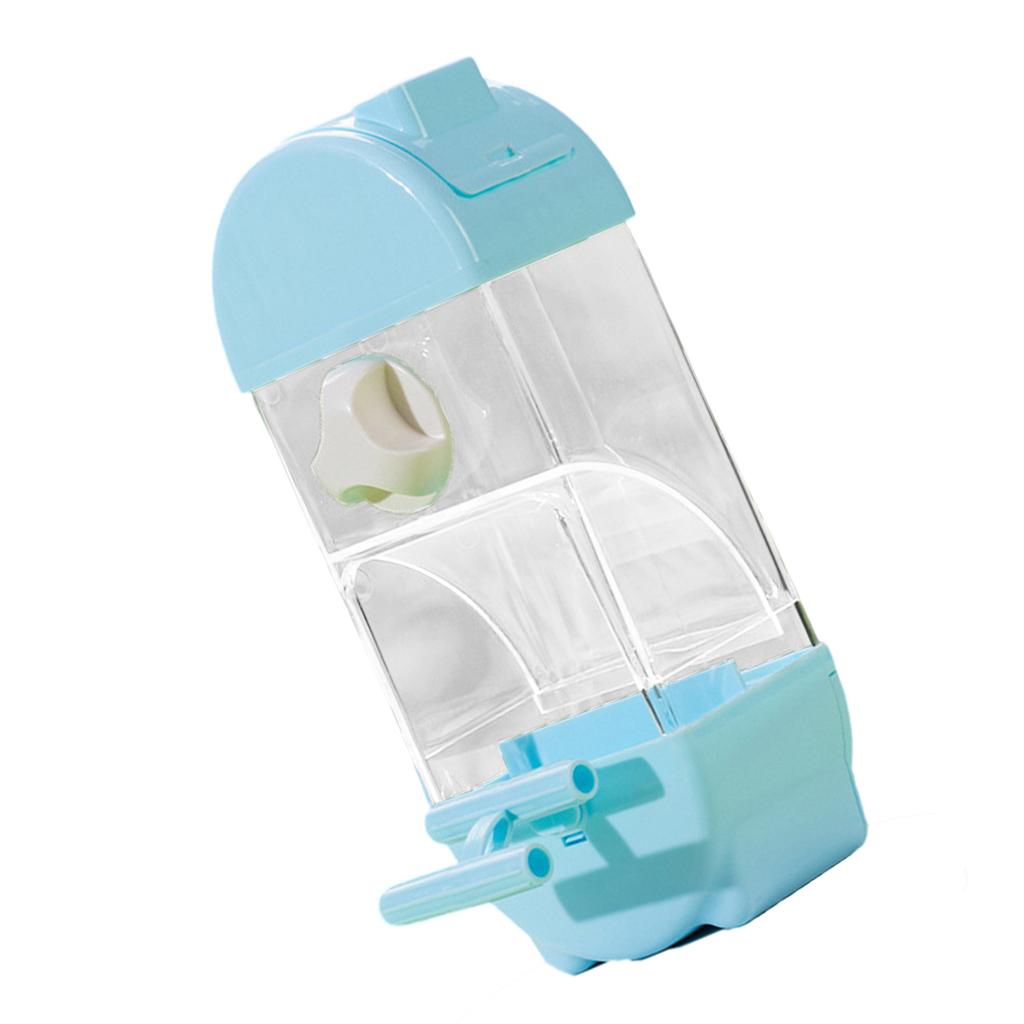 Clear Semi Closed Automatic Bird Feeder Splash Proof Designs Parrot Feeder Food Seed Container for Small to Medium Birds