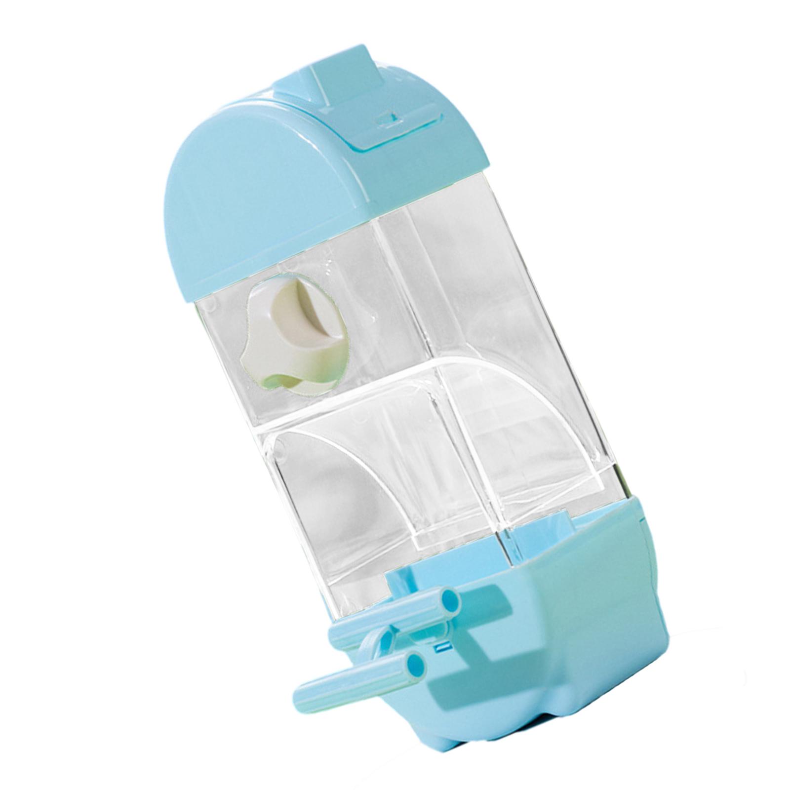 

Hanging Bird Feeder with Clear Designs for Easy Monitoring Automatic Parrots Feeder Food Container Bird Cage Accessories синий