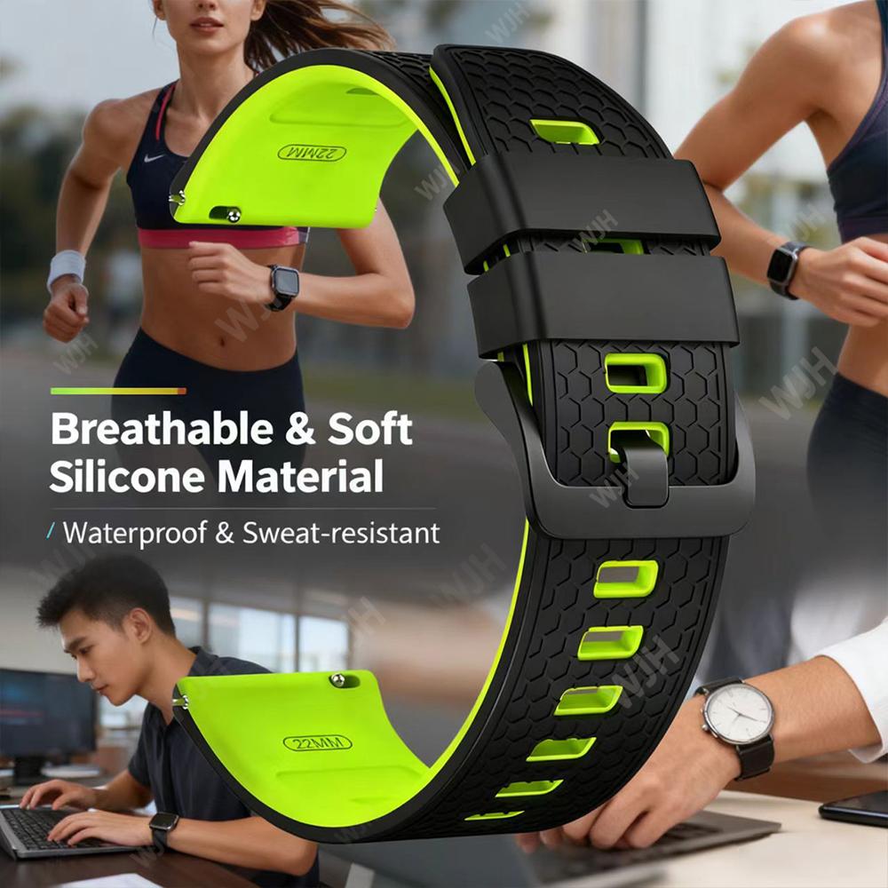22mm Silicone Soft Strap For AMAZFIT BALANCE2/BIP 5 6 Sports Bracelet Replacement For Mi Watch/For Redmi Watch5 Active Watchband