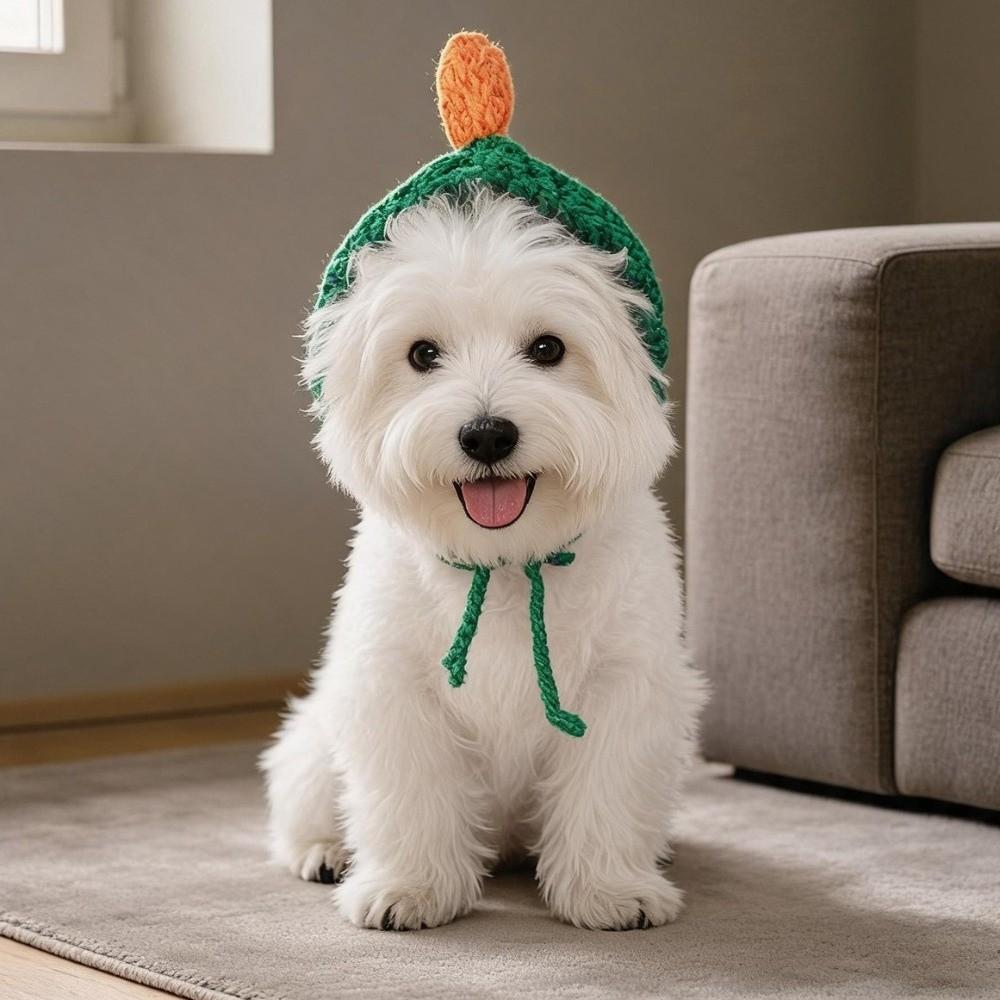 Windproof Dog Head Cover Warm Winter Pet Cap Cute Pet Headwear Cosplay Party