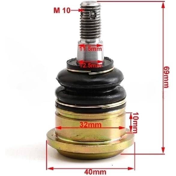 Ball Joint M10 M12 32x10mm Compatible With ATV 110cc 125cc 150cc 200cc 250cc UTV Go Kart Buggy Quad Bike Suspension(1 Pcs M12)