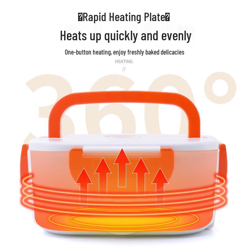 Portable Electric Heated Lunch Box for Home and Car Use with Plastic Inner Liner