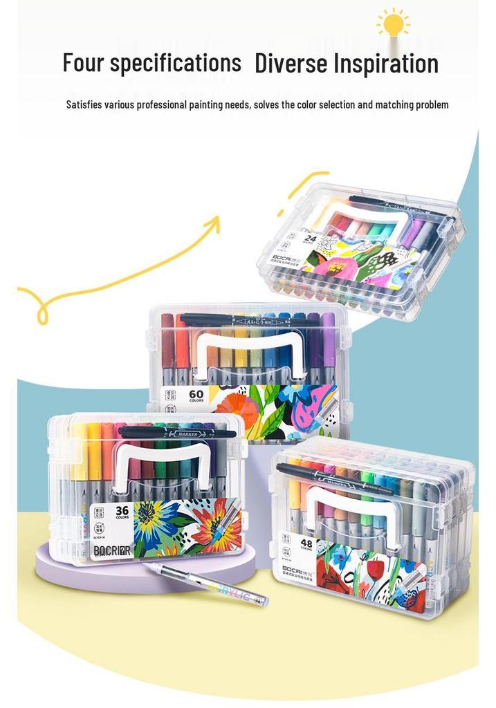 Large Capacity Quick-Dry Liquid Acrylic Marker - Soft Tip, Opaque, Stackable, Colored Pen for Students