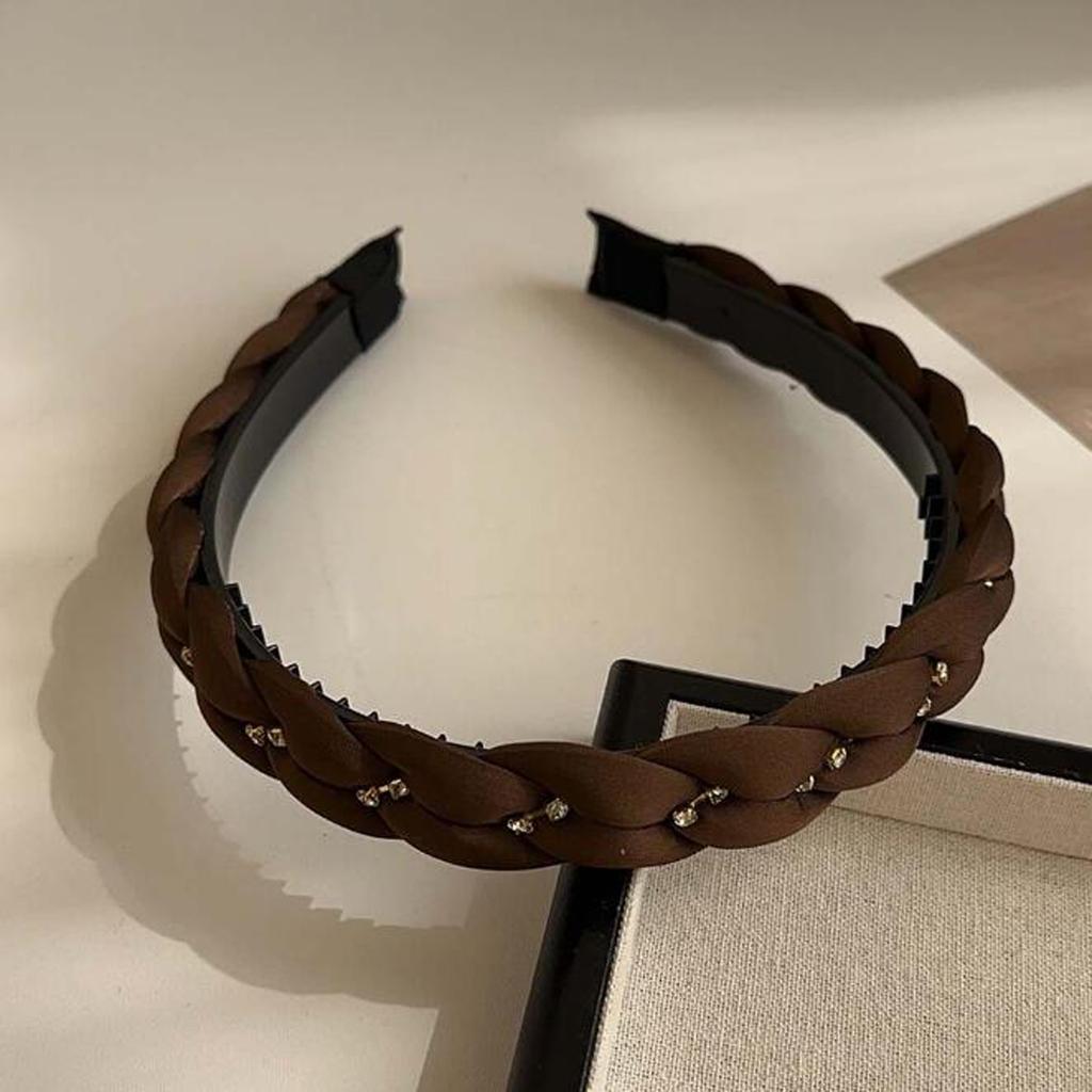 PROLY New Fashion Headband For Women Narrow Side Braided Turban Summer Casual Headwear Girls Hair Accessories