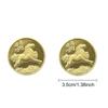 Coin Decoration Keychain 2026 Zodiac Horse Gold Color Commemorative Medal Year Of The Horse Small Gift Metal Crafts Souvenir